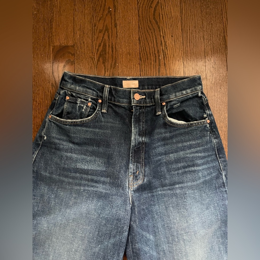 Mother denim fangirl flood High-waisted jeans wide barrel leg size 27 - Picture 15 of 16